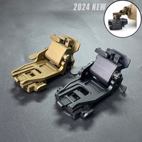 2024 New Low Profile NVG Helmet Mount Flip-up Adjustable Dovetail Shoe Aluminum Night-vision Goggles Bracket Mount