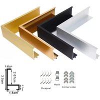 Konfigurowalna ramka metalowa DIY na zdjęcia, czarna, tytanowa, złota, srebrna, aluminiowa ramka na obrazy olejne, plakaty ścienne, dekoracja domu, dzieło sztuki.