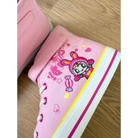Japanese Cartoon Mp Embroidery Cute Pink Canvas Shoes Autumn New All Match Sweet Girl High-top Height Increase Plimsolls