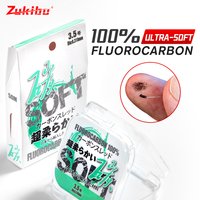 ZUKIBO 50M 100% Japan Fluorocarbon Leader Fishing Line Soft Monofilament Fishing Line Fast Sinking Carbon Fiber Line Invisible