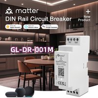GLEDOPTO Matter Din Rail Relay Switch ON OFF Function WiFi App Voice Control 16A Max Housekeeping Appliance GL-DR-001M