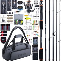 Goture XCEED Portable Travel Fishing Rod Set with 30T Rod and 5.2:1 Gear Ratio Reel/Tackle Combo Full Kit Fishing Accessories
