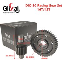 Glixal DIO 50 High Performance Racing Final Drive Gear Set for Honda DIO50 DIO ZX 50 AF18 AF25 AF28 AF34 AF35 Scooter