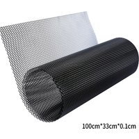 Car Grill Mesh Sheet Black Painted Aluminum Alloy Grille Mesh Roll Automotive Grille Insert Bumper Rhombic Hole Black