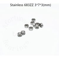 S683ZZ Stainless Steel Bearing 10 Pieces 3*7*3(mm) Anti-rust Metal Sealed High Speed Mechanical Equipment Parts