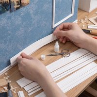 1Pcs Dollhouse Skirting Line Ceiling Line Model For Micro Landscape Decor Strip Handmade DIY Scene Doll House Accessories
