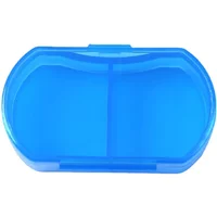 Portable Mini Travel Pill Organizer Transparent Dual Compartment Morning And Night Medicine Box Capsule Holder Drug Storage