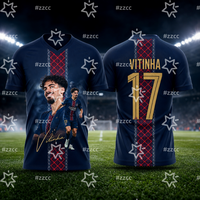 2026 Paris Vitinha No.23 football jersey Match & Training Kit Summer Sports Men's T-Shirt Kid's Clothing Tee Y2k Woman