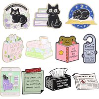 Book Lover Enamel Pins Reading Themed I Read Banned Books Bookworm Book Nerd Brooches Lapel Badge Jewelry Gifts for Friends