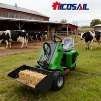 Hot selling Chinese diesel mini skid steer wheel loader, earthmoving machinery skid steer loader with bucket