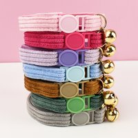 Adjustable Corduroy Cat Collar with Bowknot Pet Safety Prevents Choking Comfortable And Stylish for Cats