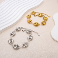 2025 New Luxury Gold Color Skeleton Bracelet - Stainless Steel Jewelry for Women, ✓Hypoallergenic Gift & Party Accessories