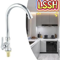 LSSH Sink Cold Taps Faucet Kitchen Sink Faucet Single Lever Hole Tap Cold Water Kitchen Faucet Single Cold Sink Vertical Faucet