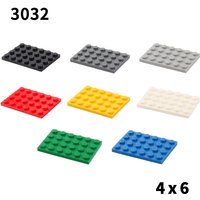 20pcs Moc bricks 3032 Plate 4x6 Small Base DIY Creative Enlighten Building Blocks Bricks Compatible with Assembles Kids Toys