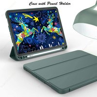 With Pencil Holder Funda for New iPad Pro12.9 5th 6th 2026 Air13 Pro13 10.2 9th A19 12th A16 11th Air8 7 6 5 4 10.9'' Pro11 10th