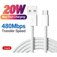 USB to Type C Fast Charging Data Cable For iPhone 17/17 Pro/17 Pro Max For Carplay Phone USB C Cord Braided charging Accessories