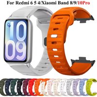 Silicone Replacement Band For Xiaomi Mi Band 10Pro/9Pro/8Pro Soft Sports Strap For Redmi Watch 6 5 4 Bracelet Accessories Correa