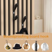 3 minimalist acoustic panel hook, black and white, compatible with most acoustic panels