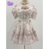 Japanese Sweet Lolita 2-Piece Set Women Pink Slim Fit Lace Top + High Waist Skirt Summer Harajuku Casual Chic Coquette Outfits
