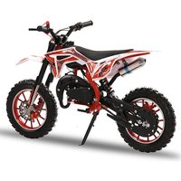 AliExpress NONE 49cc 2-Stroke Kids Dirt Bike, Gas Power Motocross, Off Road Mini Motorcycle, Pocket Motorbike with Front Rear Disc Brakes(Red)