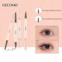GECOMO Double-ended Lying Silkworm Pencil with 0.01mm Eyeliner Shimmer Eyeshadow Makeup