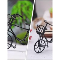 AliExpress NONE Decoration Model Small Bicycle Model Iron Art Black Bike Miniatures Old-fashioned Simulation Garden