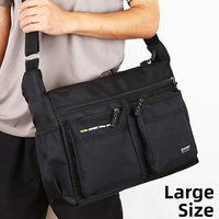 Large Capacity Multi-compartment Men's Shoulder Bag Travel Business Crossbody Bag Document Bag Soft Handle Sport Style