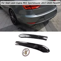 Rear Side Bumper Spoiler Diffuser Splitter Body Kit Tuning Gloss Black For Seat Leon Cupra MK3 Sportstourer 2017-2020 Facelift