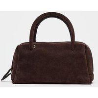 Ladies' single-shoulder bag, suede hand-held crossbody zipper bowling bag, Boston Korean wave women's bag