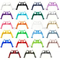 Chrome/Frosted game controller grip trim strips, compatible with PS5 analog stick handle shell covers
