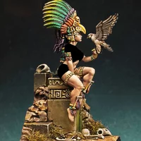The priestess and the Eagle, Resin Model figure, GK, Fantasy theme, Unassembled and unpainted kit
