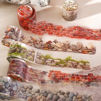 200cm/roll Stone Wall Path PET Sticker Tape Collage Scrapbook Notebook Diary Stationery Sticker DIY Hand Account Decoration