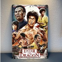 Enter The Dragon Movie Metal Poster - Collectable Tin Sign - 20x30cm-Aluminum