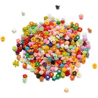 100Pcs/Lot 6-8mm Mixed Resin Flowers Fillings Materials for DIY Epoxy Resin Mold Nail Art Decor Crafts Accessories