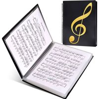 Flexible 40 Pages Piano Music Score Folder A4 Music Book Clip Sheet Note Folder Piano Paper Sheets Music Binder For Practice