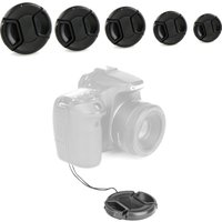 1-5Pcs Universal 49 52 55 58 62 67 72 77 82mm Camera Lens Cap Protection Cover Lens Cover Provide Choose With Anti-lost Rope