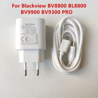For Blackview BV8800 BL8800 BV9900 BV9300 PRO Phone EU Fast Charger Travel Adapter + 33W Type C To Type-C USB Data Line Cable
