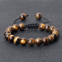 8mm Trendy Natural Tiger Eye Lava Stone Beads Bracelet For Women Men Adjustable Bracelets Yoga Healing Counple Jewelry New Gifts