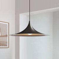 Modern Metal Horn Shaped Black White Ceiling Hanging Lamp Art Caf É Dining Table Bar Counter Shop Minimalist Creative Chandelier