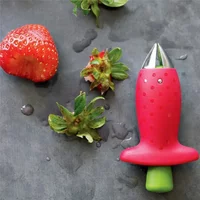 Kitchen Fruit Gadget Tools Strawberry Slicer Cutter Strawberry Corer Strawberry Huller Leaf Stem Remover Cool Kitchen Gadgets