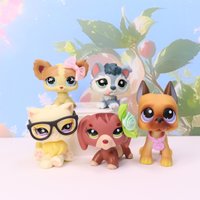 5 pcs Minilpsshop Shop Bobble Head Toys Chihuahua Persian Cat Dachshund Husky Puppy Great Dane Gifts Collectibles for lps