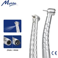 Myricko Dental Led High Speed Push Button Handpiece Air Turbine Ceramic Bearing E-generator Handpiece 2 Hole 4 Holes Dentistry