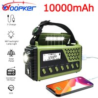 Woopker Radio SY-1199 10000mAh Multifunctional FM Emergency Radio Solar Power AM/FM/SW Portable Bluetooth Radio Power Bank