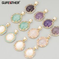 GUFEATHER,one piece/lot,MI42,jewelry accessories,18k gold plated,copper,natural stone,zircons,charms,jewelry making,diy pendants