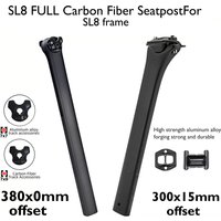 AliExpress OZTALLO For SL8 Carbon Road Bike Seatpost 0/15mm Offset 300mm/380mm Length Black Matte Finish Bicycle Seat seat Tube