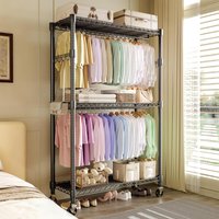 Rolling Clothes Rack Load 693LBS Clothing Racks for Hanging Clothes Free Standing Closet Organizers and Storage Garment Racks