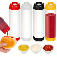 Quantified PE Sauce Bottle,500ML Squeeze Bottle Inverted Leak-Proof Hanging Style Squeeze Bottle,Suitable for Squeezing Jam