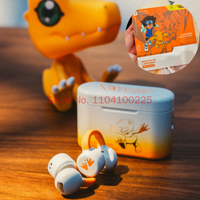Digimon Adventure Ear Clip Wireless Headphones Agumon Tailmon New Anime Model Toys Earbuds Sports Running Outdoor Workout Gifts