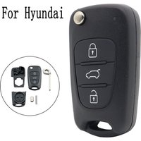 Remote Key Shell Case Cover Fob For Hyundai I20 I30 IX20 IX35 Kia Picanto Sportage Sorento 3 Button Flip Folding Car Accessories