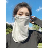 AliExpress NONE Cycling Neck Guard Mesh Breathable Light Cool Half Face Mask Elastic Sunscreen Anti-UV Ear Loop Mask Women Men Outdoor Bandana